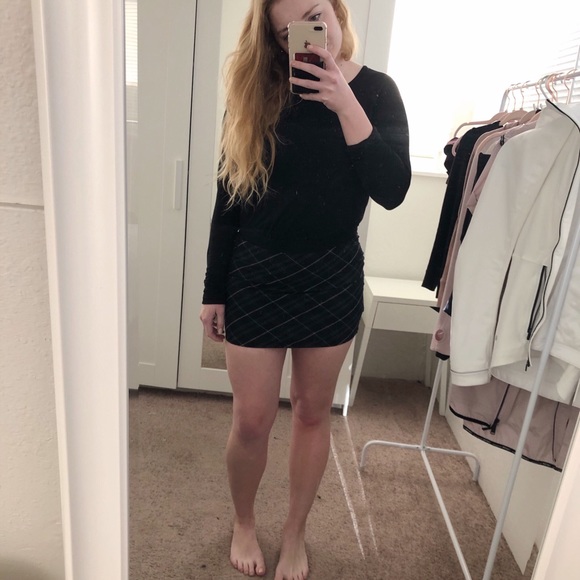 🍑Urban Outfitters BDG Green Plaid Mini Skirt - Picture 5 of 5